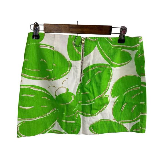 Lilly Pulitzer Skirt Lime Green Mini Tate Resort Stinger Bumble Bee Print Y2K 4 - Picture 5 of 10